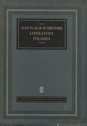 O sytuacji w historii literatury polskiej.