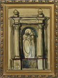 Noakowski, Stanisław (1867-1928) – Ołtarz z figurą Madonny z Dzieciątkiem.