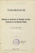 Rechenschaftsbericht der Abtheilung der Gesellschaft für Geschichte und Alterthumskunde für den Rigaschen Dombau für das Jahr 1885-1890.