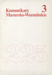 Komunikaty Mazursko-Warmińskie. R. 1999, nr 3 (225).