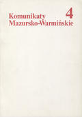 Komunikaty Mazursko-Warmińskie. R. 1999, nr 4 (226).