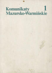 Komunikaty Mazursko-Warmińskie. R. 1996, nr 1 (211).
