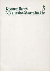 Komunikaty Mazursko-Warmińskie. R. 1996, nr 3 (213).