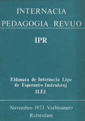 Internacia Pedagogia Revuo. 1973, novembro (varbnumero).