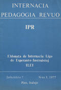 Internacia Pedagogia Revuo. Jarkolekto 7 (1977), n-ro 3.