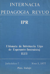 Internacia Pedagogia Revuo. Jarkolekto 7 (1977), n-ro 3.