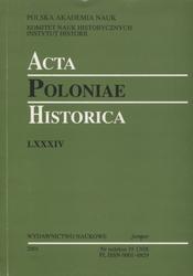 Acta Poloniae Historica. [T.] 84 (2001).