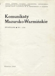 Komunikaty Mazursko-Warmińskie. R. 1983, nr 1 (159).