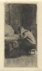 Kobieta przy kołysce („Frau an der Wiege”).