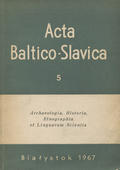 Acta Baltico-Slavica. T. 5 (1967).