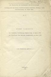 Die ländliche Bevölkerung Pommerellens im Jahre 1772 mit Einschluss des Danziger Landgebietes im Jahre 1793.