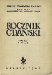 Rocznik Gdański. T. 22 (1963).
