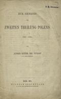 Vivenot Alfred von – Zur Genesis der zweiten Theilung Polens 1792-1793.