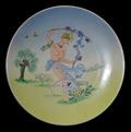 Berezowska, Maja (1893-1978) – Wiosna. Patera porcelitowa ręcznie malowana.