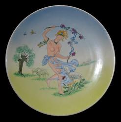 Wiosna. Patera porcelitowa ręcznie malowana.