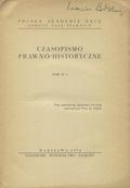 Czasopismo Prawno-Historyczne. T. 6, [z.] 1 (1954).