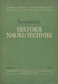 Kwartalnik Historii Nauki i Techniki. R. 15 (1970), nr 1.