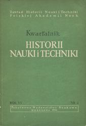 Kwartalnik Historii Nauki i Techniki. R. 15 (1970), nr 2.