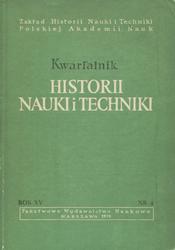 Kwartalnik Historii Nauki i Techniki. R. 15 (1970), nr 4.
