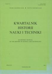 Kwartalnik Historii Nauki i Techniki. R. 46 (2001), nr 3.