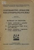 Malessa Stanisław – Gospodarstwo społeczne Rzeczypospolitej Polskiej.
