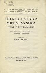 Polska satyra mieszczańska.