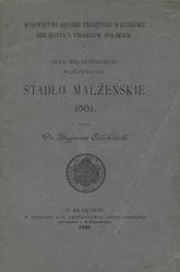 Jana Mrowińskiego Płoczywłosa Stadło małżeńskie 1561.