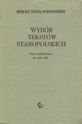Wybór tekstów staropolskich.