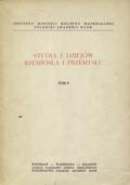 Studia z dziejów rzemiosła i przemysłu. T. 9.
