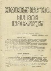 Komunikat KSS „KOR” / Biuletyn Informacyjny. 1978, nr 22 [Komunikat], nr 23 [Biuletyn].