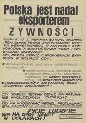 [Afisz] Polska jest eksporterem żywności.