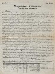 Kommissya Funduszow Emigracyi Polskiej. 1835, nr 13, 14, 17 (2), 17 (3), 23.