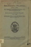 Borowik Józef, Kopeć Stefan – Bibljografja puławska (1918-1927).