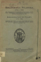 Bibljografja puławska (1918-1927).