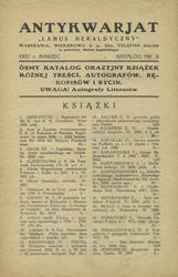 Katalog / Antykwarjat „Lamus Heraldyczny”. 1937, nr 8 (marzec).