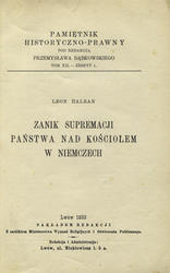Zanik supremacji państwa nad Kościołem w Niemczech.