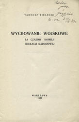 Wychowanie wojskowe za czasów Komisji Edukacji Narodowej.