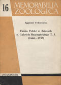 Fedorowicz Zygmunt – Fauna Polski w dziełach o. Gabriela Rzączyńskiego T. J. (1664-1737).
