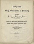 Programm des Königl. Gymnasiums zu Bromberg.
