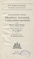 Systematycznie ułożony skarbiec wyrażeń w języku polskim i esperanckim.