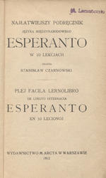 Najłatwiejszy podręcznik języka międzynarodowego esperanto w 10 lekcjach.