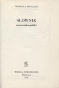 Michalski Tadeusz J. – Słownik esperancko-polski.