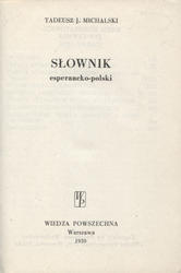 Słownik esperancko-polski.