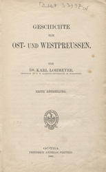 Geschichte von Ost- und Westpreussen. Abtheilung 1.