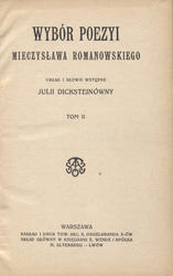 Wybór poezyi Mieczysława Romanowskiego. T. 1-2.