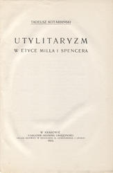 Utylitaryzm w etyce Milla i Spencera.