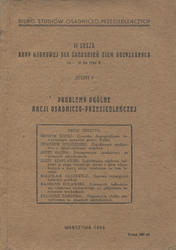 II Sesja Rady Naukowej dla Zagadnień Ziem Odzyskanych, 16-18 XII 1946 r. [właśc. 1945]. Z. 1.