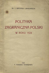 Polityka zagraniczna Polski w roku 1924.