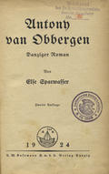 Sparwasser Else – Antony van Obbergeb.