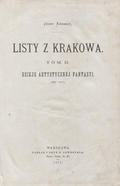 Kremer Józef – Listy z Krakowa, t. 2, cz. 2; Podróż do Włoch, t. 1.